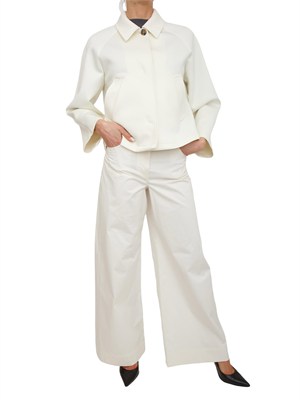 Giubbino Emmfontana di Emme Marella in morbido tessuto bianco in DONNA