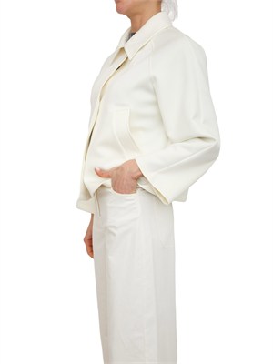 Giubbino Emmfontana di Emme Marella in morbido tessuto bianco in DONNA