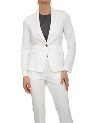 Giacca monopetto Emmgamma di Emme Marella in jersey bianco in DONNA