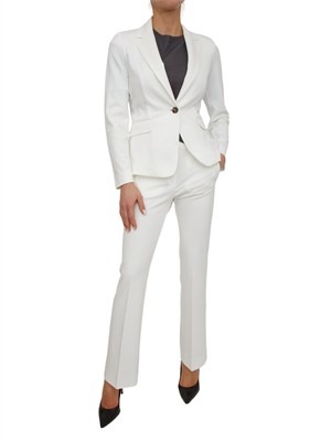 Giacca monopetto Emmgamma di Emme Marella in jersey bianco in DONNA