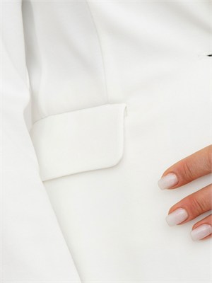 Giacca monopetto Emmgamma di Emme Marella in jersey bianco in DONNA