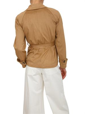 Trench corto Emmlimone di Emme Marella in tessuto effetto camoscio in DONNA