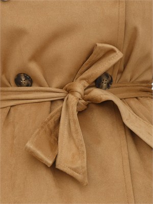 Trench corto Emmlimone di Emme Marella in tessuto effetto camoscio in DONNA