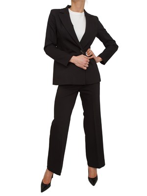 Pantaloni donna Emmsalute di Emme Marella in misto cotone nero in DONNA