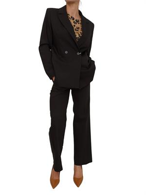 Pantaloni donna Emmsalute di Emme Marella in misto cotone nero in DONNA