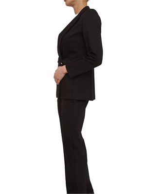 Giacca doppiopetto Emmrum1 Emme Marella in misto cotone nero in DONNA