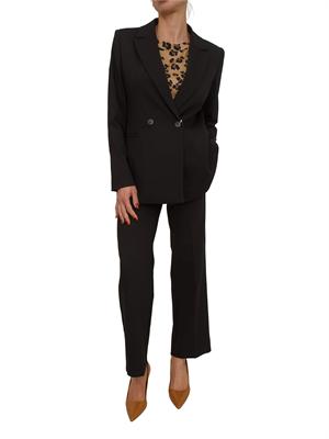 Giacca doppiopetto Emmrum1 Emme Marella in misto cotone nero in DONNA