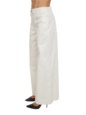 Pantalone wide leg Emmvacillo di Emme Marella in cotone bianco in DONNA