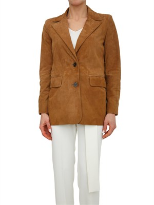 Giacca MLSFULMINE Marella in camoscio cuoio in DONNA