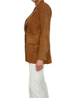 Giacca MLSFULMINE Marella in camoscio cuoio in DONNA