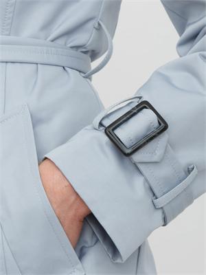 Trench doppiopetto MLLZUPPA Marella in cotone tecnico celeste in DONNA