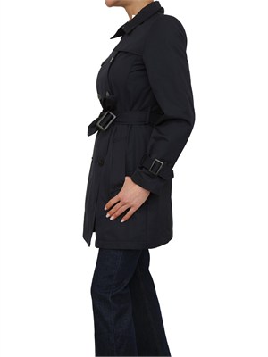 Trench doppiopetto MLLZUPPA Marella in cotone tecnico blu in DONNA