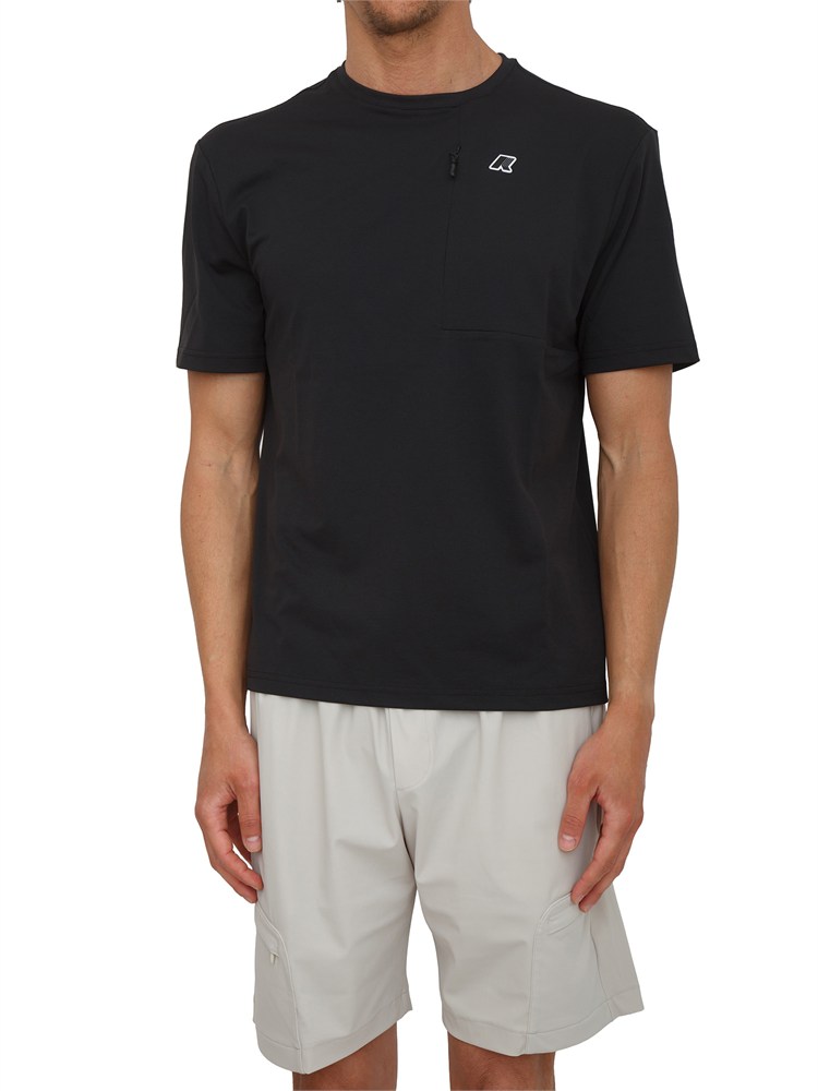 T-shirt Authion K-Way uomo in jersey quick dry nero