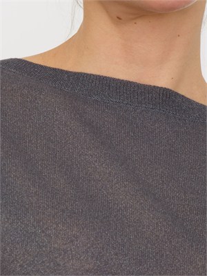 Maglia Emmangizia di Emme Marella in lurex grigia in DONNA