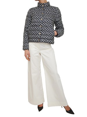 Giubbino reversibile Emmpatio di Emme Marella in fantasia e in tinta unita blu in DONNA