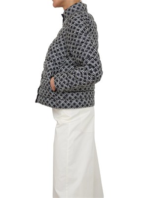 Giubbino reversibile Emmpatio di Emme Marella in fantasia e in tinta unita blu in DONNA