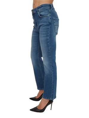Jeans MLSFCROP Marella in denim stretch blu medio in DONNA