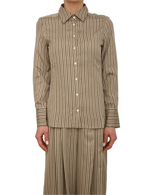 Camicia MLLFOLK Marella in viscosa tortora a righe in DONNA