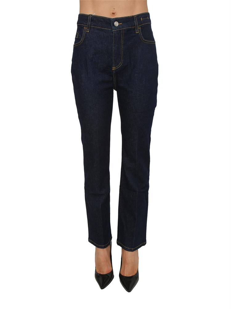 Jeans MLSFCROP Marella in denim stretch blu scuro