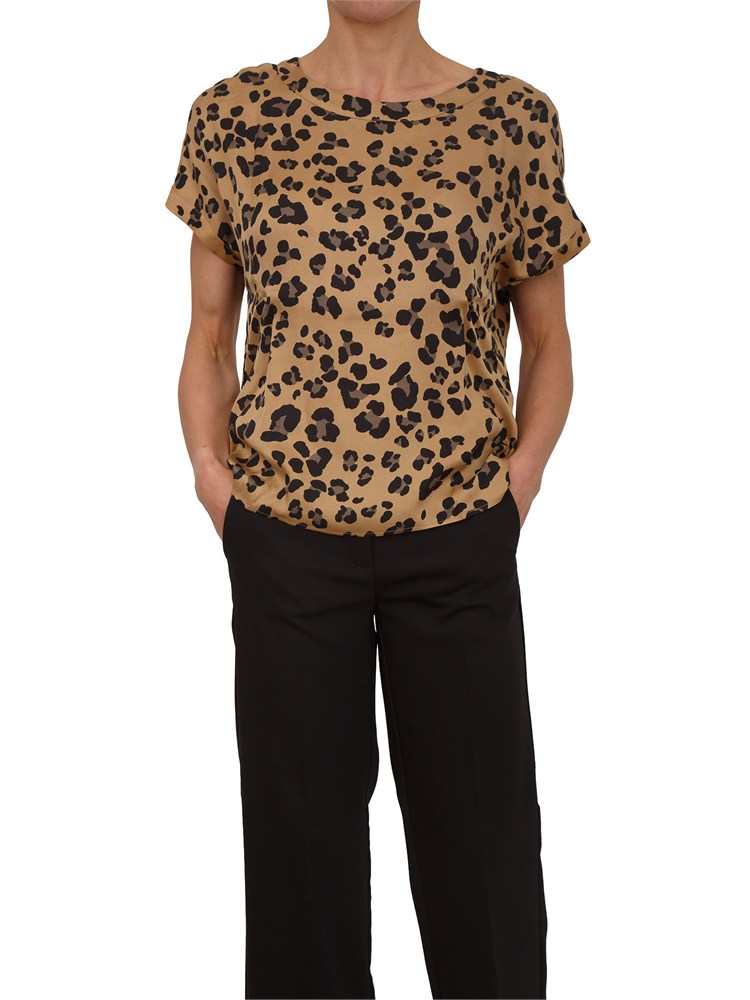 Blusa Rane Emme Marella in twill di viscosa animalier