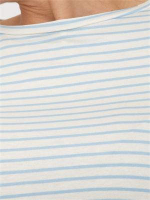 T-shirt Cosetta Emme Marella in viscosa celeste a righe in DONNA
