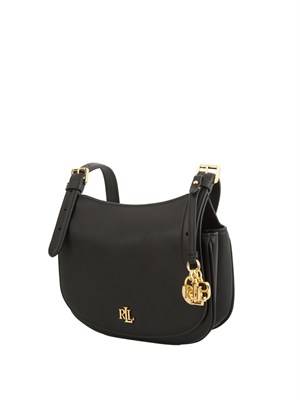 LAUREN RALPH LAUREN Borsa Marcy Ralph Lauren in pelle nera in DONNA