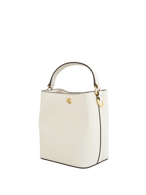 LAUREN RALPH LAUREN Borsa secchiello Reese Ralph Lauren in pelle bianca in DONNA