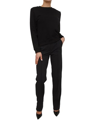 Felpa Elisabetta Franchi in cotone nera in DONNA