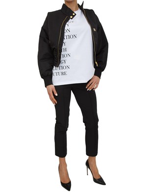 T-shirt Elisabetta Franchi in cotone bianco con scritte in DONNA