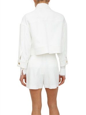 Giubbino Elisabetta Franchi in gabardina bianca in DONNA
