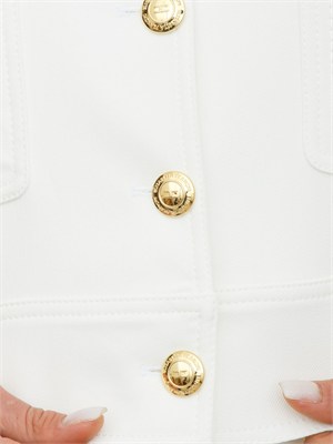 Giubbino Elisabetta Franchi in gabardina bianca in DONNA