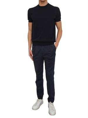 Pantaloni chino Aiace Galassi in tencel e cotone blu in UOMO