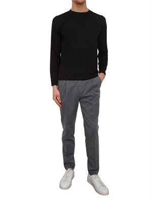 Pantaloni chino Aiace Galassi in tencel e cotone grigio in UOMO
