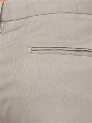 Pantaloni chino Aiace Galassi in tencel e cotone tortora in UOMO