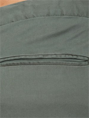 Pantaloni chino Aiace Galassi in tencel e cotone verde in UOMO