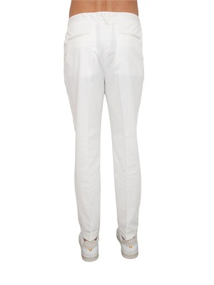 Pantaloni chino Aiace Galassi in tencel e cotone bianco in UOMO