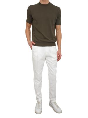 T-shirt uomo Aiace Galassi in maglia di pregiato cotone verde in UOMO