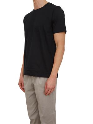 T-shirt nera uomo Aiace Galassi in pregiato cotone in UOMO