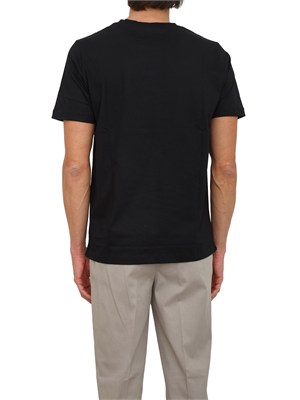 T-shirt nera uomo Aiace Galassi in pregiato cotone in UOMO