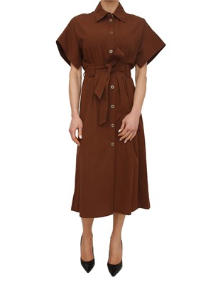 Abito Alesha Pinko in cotone marrone in DONNA