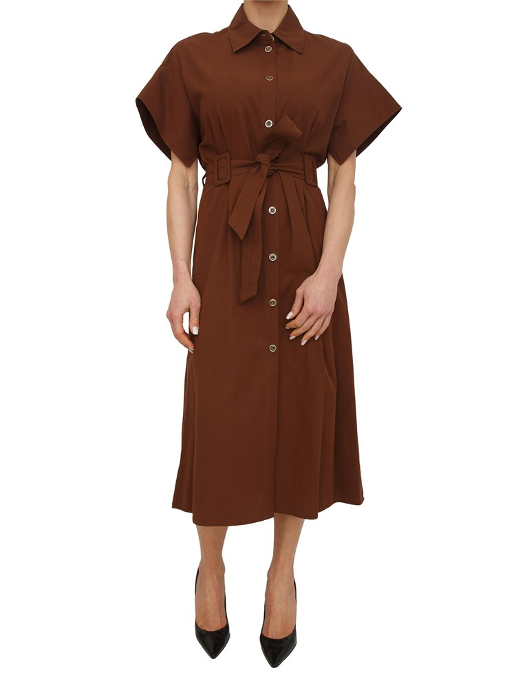 Abito Alesha Pinko in cotone marrone