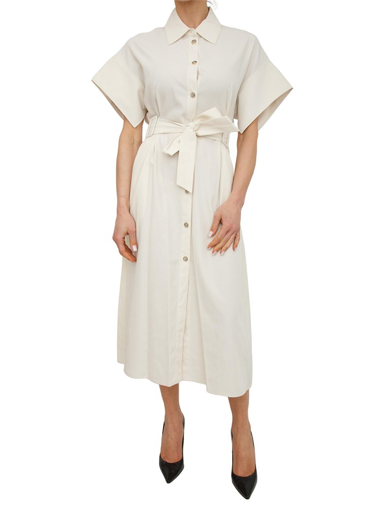Abito Alesha Pinko in cotone avorio