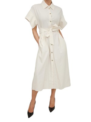 Abito Alesha Pinko in cotone avorio in DONNA