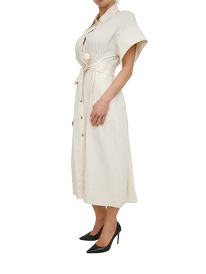 Abito Alesha Pinko in cotone avorio in DONNA