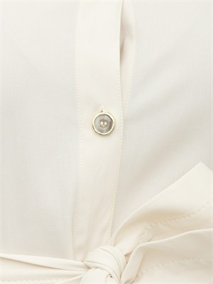 Abito Alesha Pinko in cotone avorio in DONNA