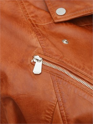 Gilet stile biker Gypsy Pinko in pelle cuoio in DONNA