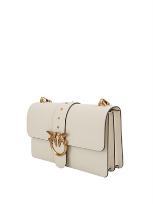 Borsa media Love Bag One Pinko in pelle bianca in DONNA