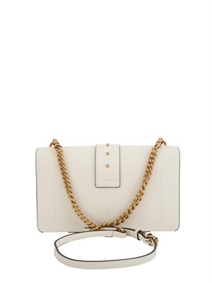 Borsa media Love Bag One Pinko in pelle bianca in DONNA