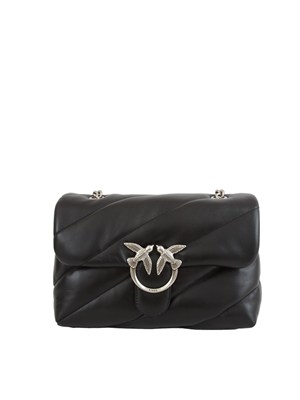 Classic Love Bag Puff Pinko in nappa nera in DONNA