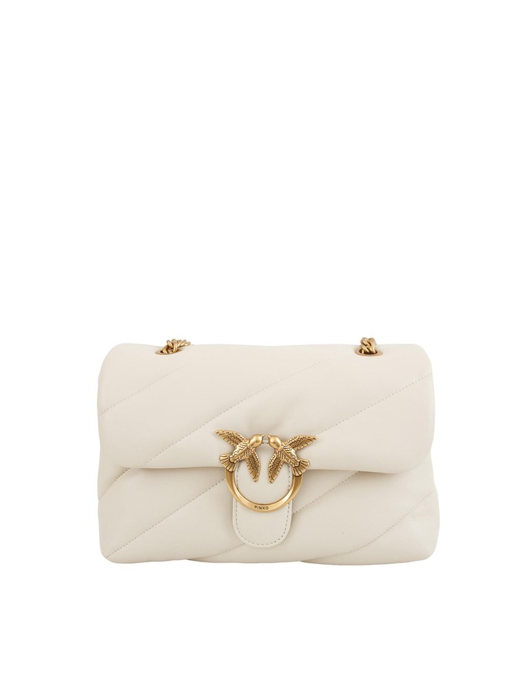 Classic Love Bag Puff Pinko in nappa bianca
